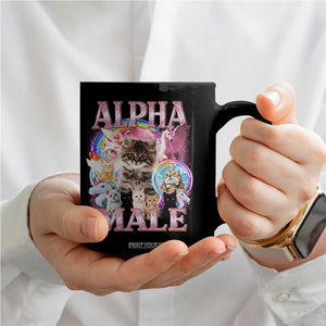Alpha Male Cat Coffee Mug Funny Rainbow Kitten Meme Bootleg TS11 Print Your Wear