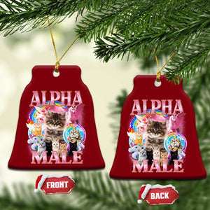 Alpha Male Cat Ceramic Ornament Funny Rainbow Kitten Meme Bootleg TS11 Print Your Wear