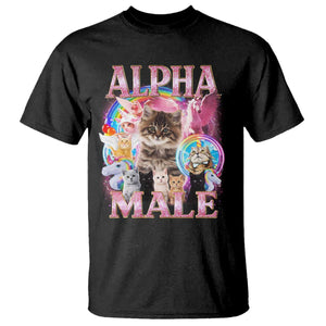 Alpha Male Cat T Shirt Funny Rainbow Kitten Meme Bootleg TS11 Black Print Your Wear