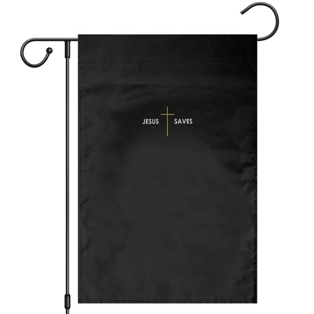 Jesus Saves Garden Flag Cross Subtle Christian Minimal Religious Faith TS11 Black Print Your Wear
