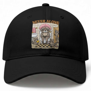 Never Alone Raccoon Mom Baseball Cap Funny Mama Life Mothers Day TS11 Print Your Wear