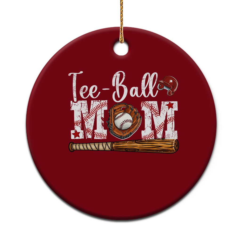 Baseball Mom Ceramic Ornament Tee Ball Mama Funny Mother's Day TS11 1pc Red Print Your Wear