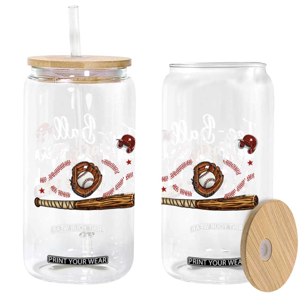 Baseball Mom Glass Can Tee Ball Mama Funny Mother's Day TS11 Print Your Wear