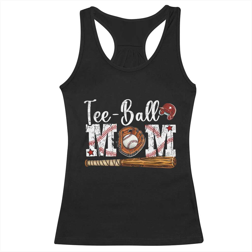 Baseball Mom Racerback Tank Top Tee Ball Mama Funny Mother's Day TS11 Black Print Your Wear
