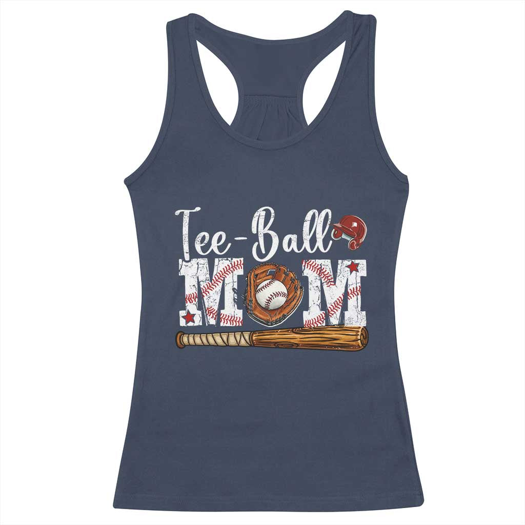 Baseball Mom Racerback Tank Top Tee Ball Mama Funny Mother's Day TS11 Navy Print Your Wear