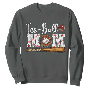 Baseball Mom Sweatshirt Tee Ball Mama Funny Mother's Day TS11 Dark Heather Print Your Wear