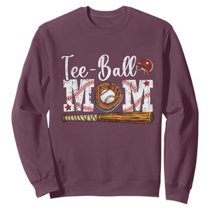 Baseball Mom Sweatshirt Tee Ball Mama Funny Mother's Day TS11 Maroon Print Your Wear