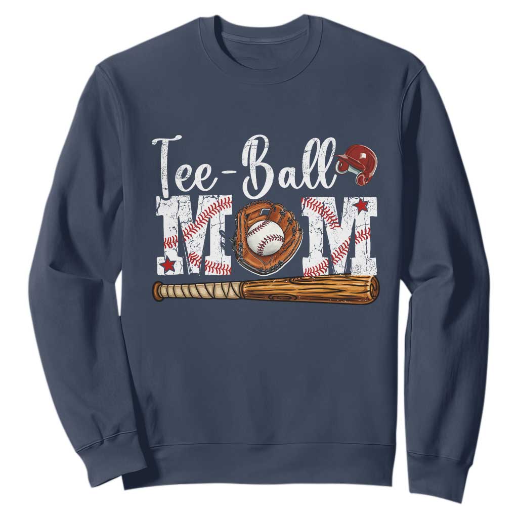 Baseball Mom Sweatshirt Tee Ball Mama Funny Mother's Day TS11 Navy Print Your Wear