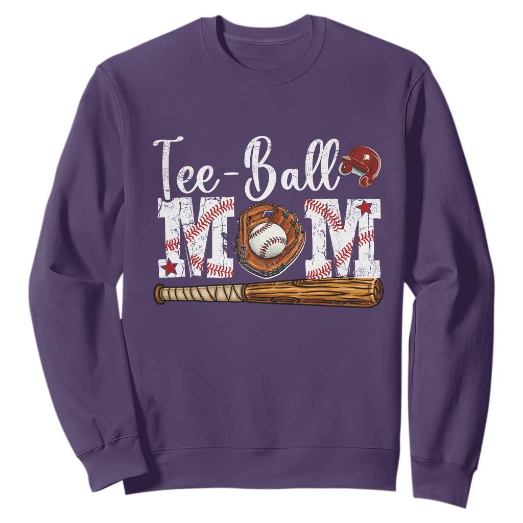 Baseball Mom Sweatshirt Tee Ball Mama Funny Mother's Day TS11 Purple Print Your Wear