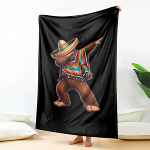 Mexican Bigfoot Dabbing Cinco de Mayo Funny Fiesta Throw Blanket TS11 Print Your Wear