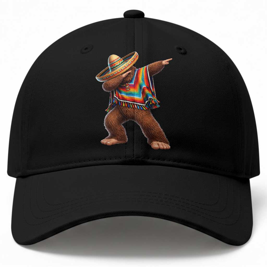 Mexican Bigfoot Dabbing Cinco de Mayo Funny Fiesta Baseball Cap TS11 Print Your Wear
