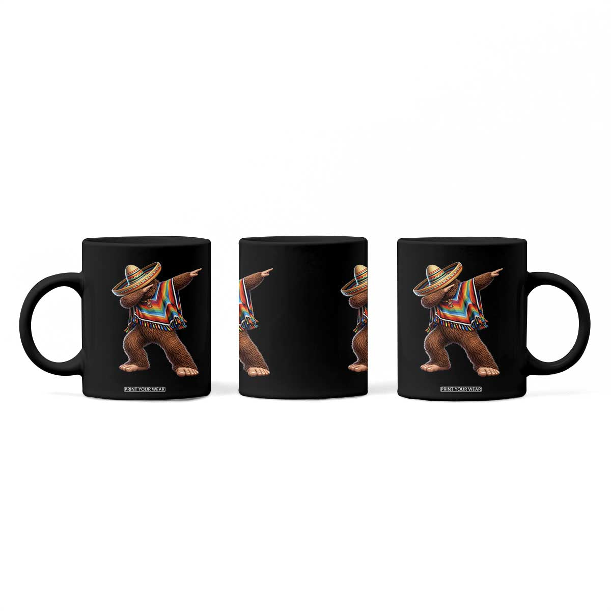 Mexican Bigfoot Dabbing Cinco de Mayo Funny Fiesta Coffee Mug TS11 Print Your Wear