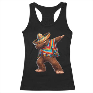Mexican Bigfoot Dabbing Cinco de Mayo Funny Fiesta Racerback Tank Top TS11 Black Print Your Wear