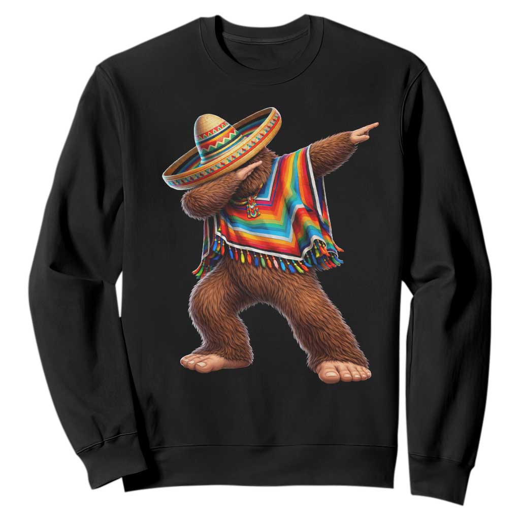 Mexican Bigfoot Dabbing Cinco de Mayo Funny Fiesta Sweatshirt TS11 Black Print Your Wear