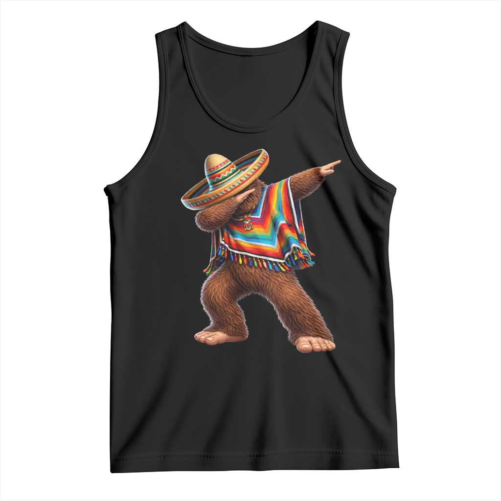 Mexican Bigfoot Dabbing Cinco de Mayo Funny Fiesta Tank Top TS11 Black Print Your Wear