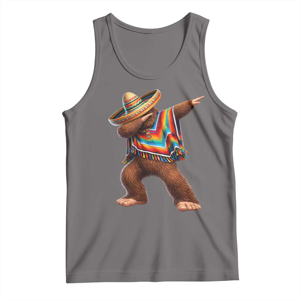 Mexican Bigfoot Dabbing Cinco de Mayo Funny Fiesta Tank Top TS11 Deep Heather Print Your Wear