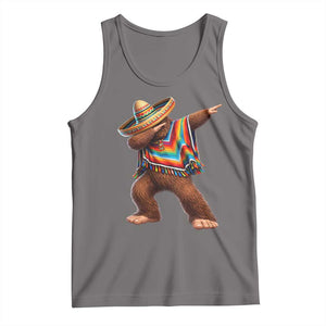 Mexican Bigfoot Dabbing Cinco de Mayo Funny Fiesta Tank Top TS11 Deep Heather Print Your Wear