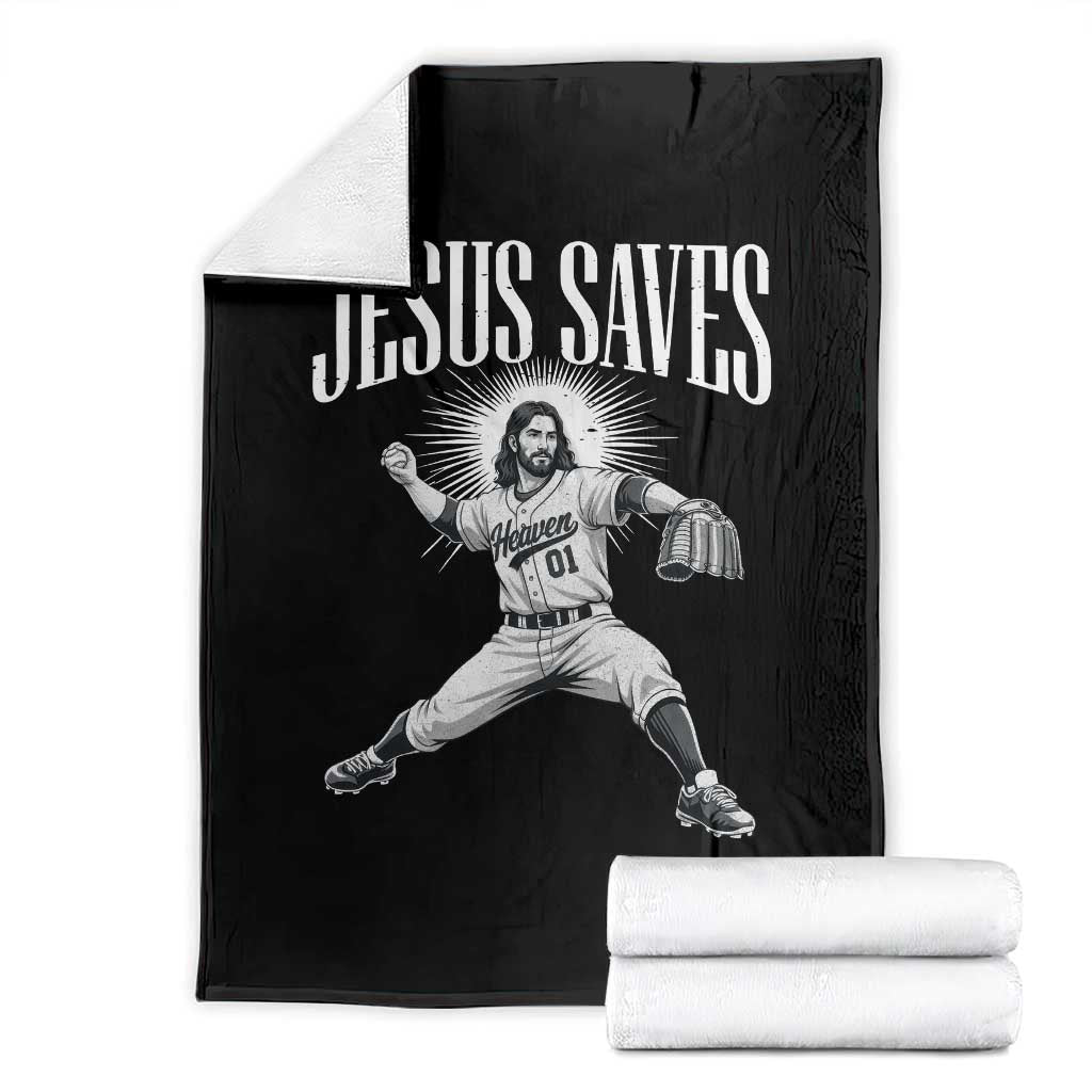 Christian Baseball Throw Blanket Jesus Saves Religious Faith Game Day