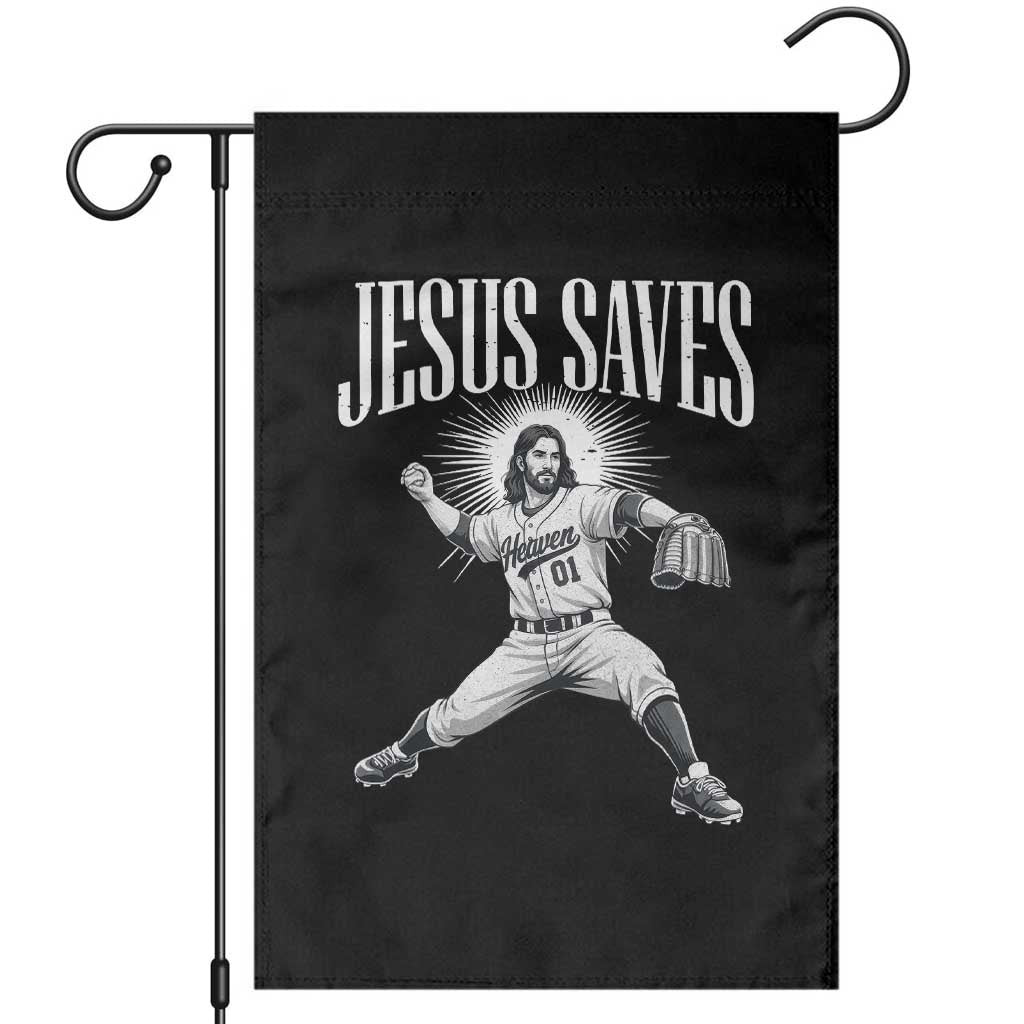 Christian Baseball Garden Flag Jesus Saves Religious Faith Game Day