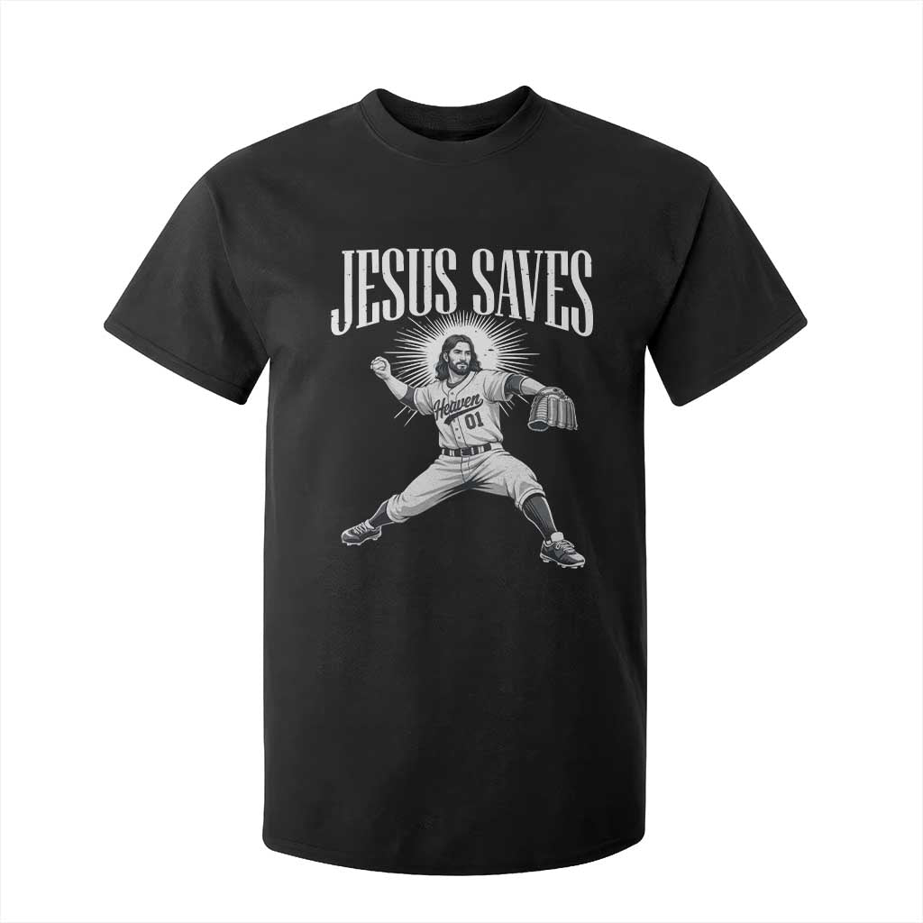 Christian Baseball T Shirt For Kid Jesus Saves Religious Faith Game Day