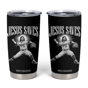 Christian Baseball Tumbler Cup Jesus Saves Religious Faith Game Day