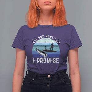 Fishing T Shirt For Women Just One More Cast I Promise TS11 Purple Print Your Wear