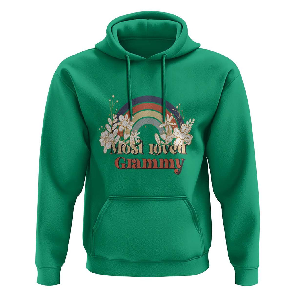 Grandma Hoodie Most Loved Grammy Retro Groovy TS11 Irish Green Print Your Wear