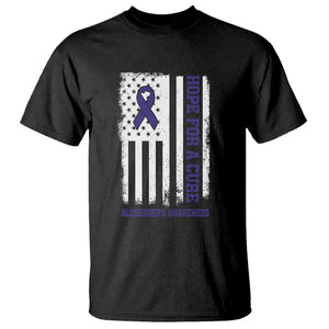 Alzheimer's Awareness T Shirt Hope For A Cure Alzheimer's Supporter TS11 Black Print Your Wear