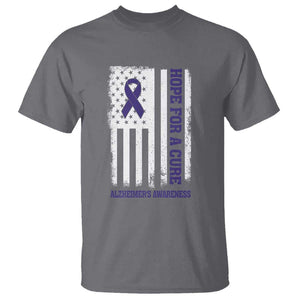 Alzheimer's Awareness T Shirt Hope For A Cure Alzheimer's Supporter TS11 Charcoal Print Your Wear