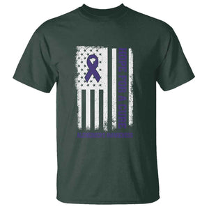 Alzheimer's Awareness T Shirt Hope For A Cure Alzheimer's Supporter TS11 Dark Forest Green Print Your Wear