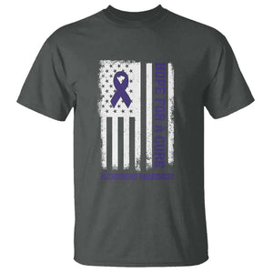 Alzheimer's Awareness T Shirt Hope For A Cure Alzheimer's Supporter TS11 Dark Heather Print Your Wear