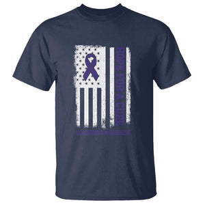 Alzheimer's Awareness T Shirt Hope For A Cure Alzheimer's Supporter TS11 Navy Print Your Wear