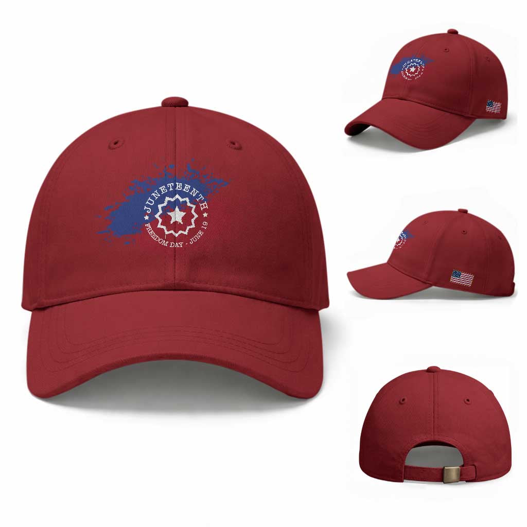 Juneteenth Freedom Day June 19 1865 Baseball Cap Juneteenth Flag TS11 Baseball Cap Universal Fit Cherry Red Print Your Wear