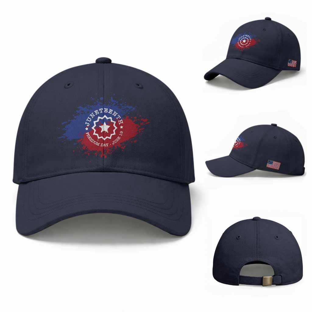 Juneteenth Freedom Day June 19 1865 Baseball Cap Juneteenth Flag TS11 Baseball Cap Universal Fit Navy Print Your Wear