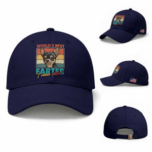 Funny World's Best Farter I Mean Father Baseball Cap Dog Dad TS11 Baseball Cap Universal Fit Dark Blue Print Your Wear