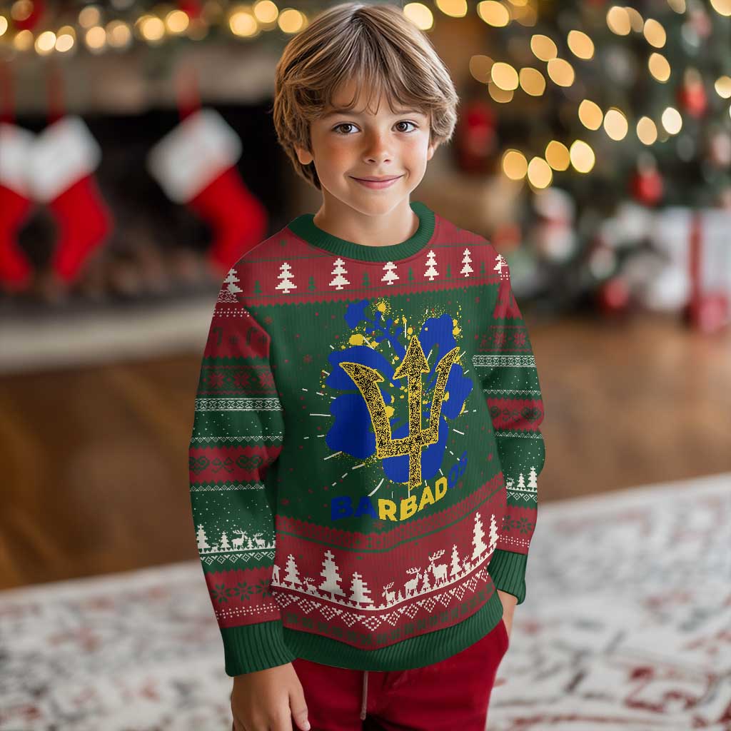 Proud Barbados Bajan Barbadian Flag Roots Knit Sweatshirt TS11 Christmas Print Your Wear