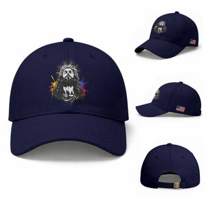 Funny LGBT Gay Pride Jesus Rainbow Flag Christian Baseball Cap TS11 Baseball Cap Universal Fit Dark Blue Print Your Wear