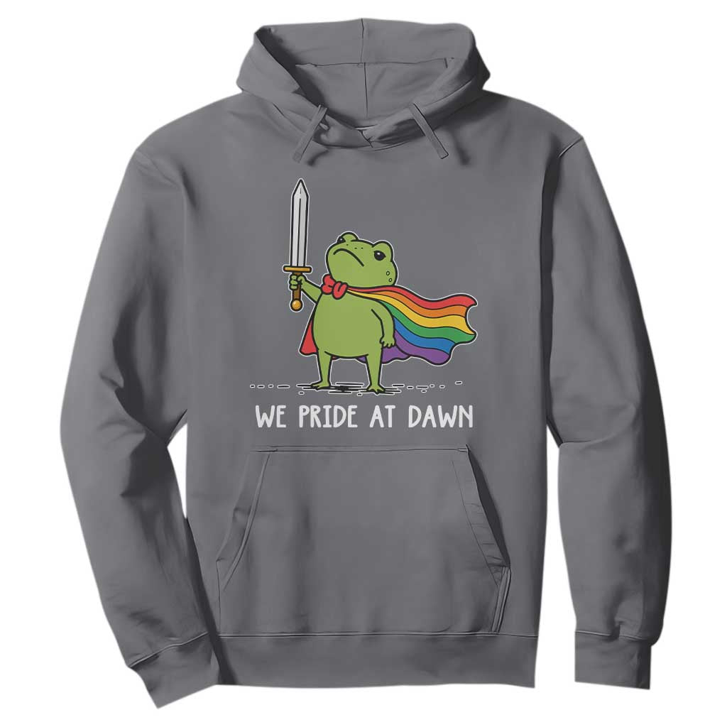 We Pride At Dawn Hoodie Funny LGBT Frog Rainbow Pride Month TS11 Charcoal Print Your Wear
