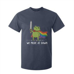 We Pride At Dawn T Shirt For Kid Funny LGBT Frog Rainbow Pride Month TS11 Navy Print Your Wear