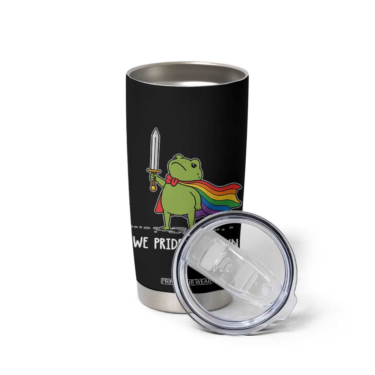 We Pride At Dawn Tumbler Cup Funny LGBT Frog Rainbow Pride Month TS11 Print Your Wear
