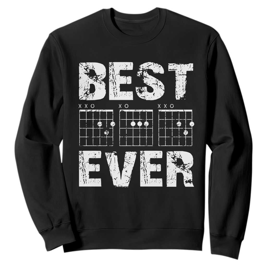Guitar Father Sweatshirt Funny Best Dad Ever D A D Chord Gifts Guitarist Papa TS11 Black Print Your Wear