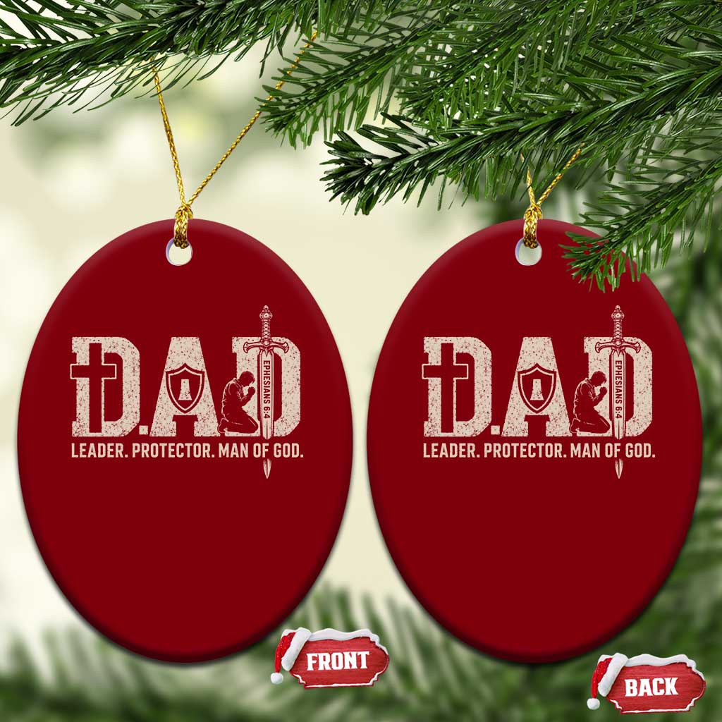 Christian Dad Ceramic Ornament Father Leader Protector Man Of God TS11 Print Your Wear