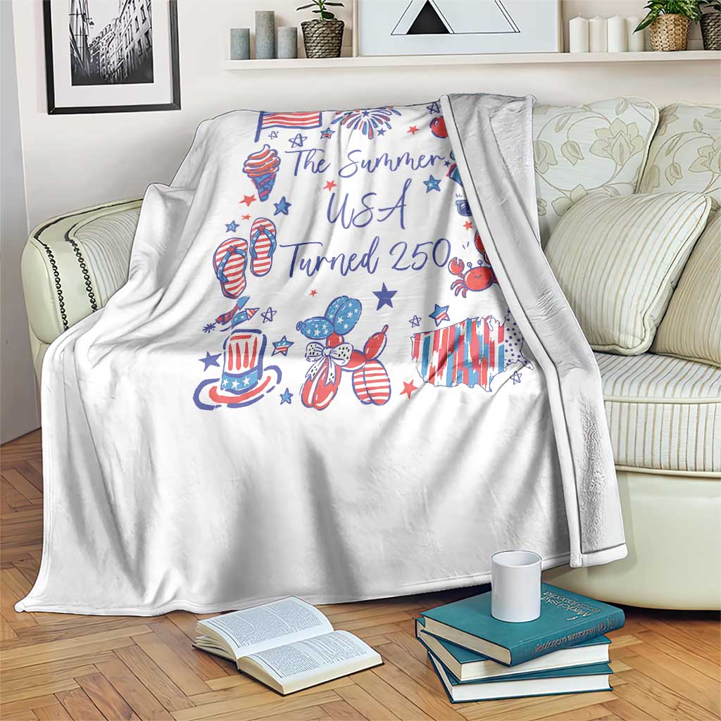 The Summer USA Turned 250 1776 2026 4th of July Throw Blanket TS11 Print Your Wear