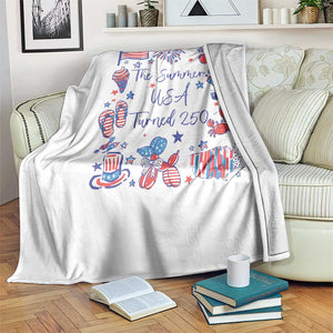 The Summer USA Turned 250 1776 2026 4th of July Throw Blanket TS11 Print Your Wear