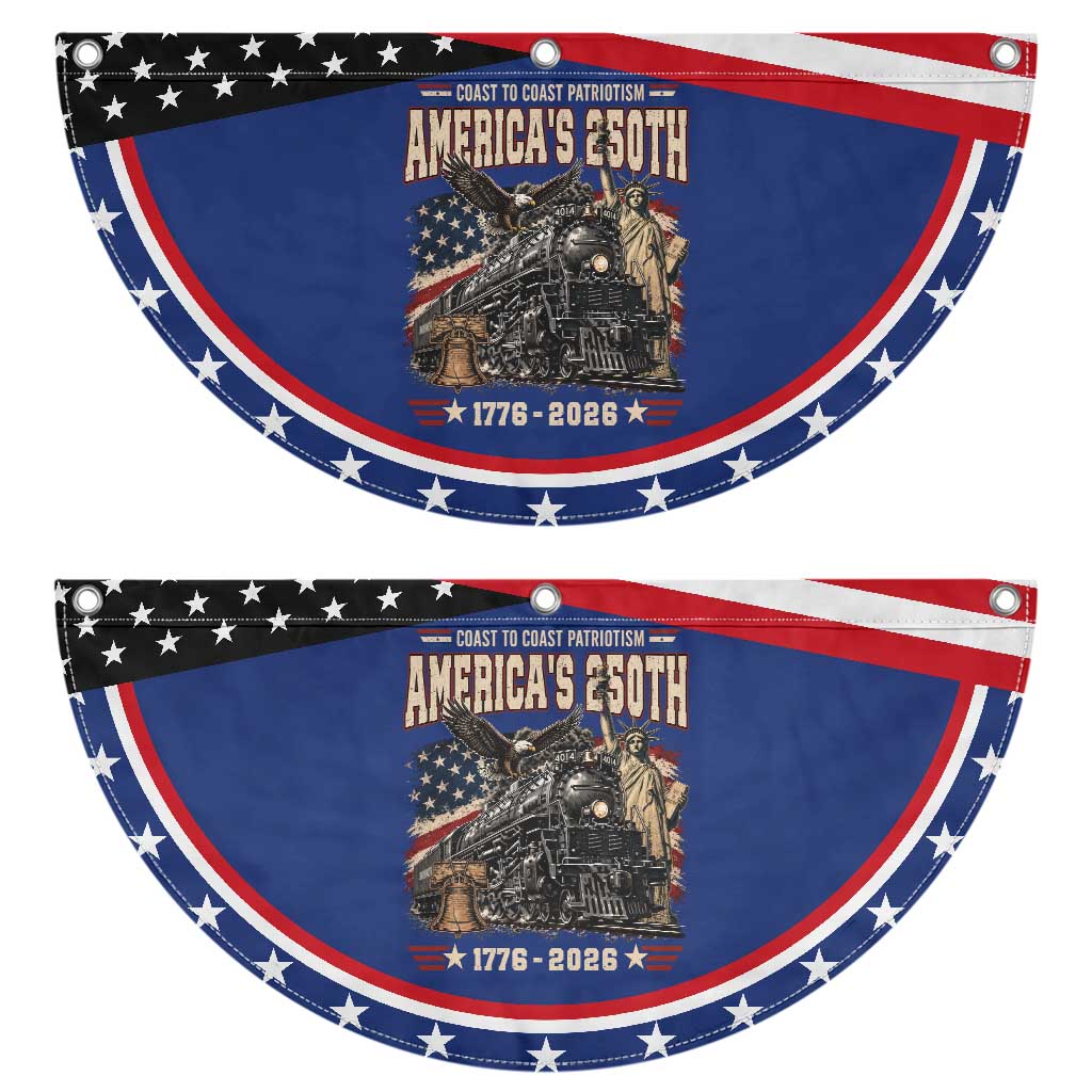 Steam Locomotive Train USA 250th Anniversary Patriotic Fan Flag Coast To Coast Patriotism Liberty American Flag TS11 2pcs pack Classic Navy Print Your Wear
