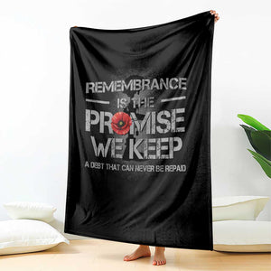Remembrance Is The Promise We Keep Throw Blanket Memorial Day TS11 Print Your Wear