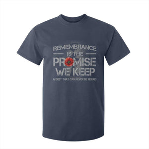 Remembrance Is The Promise We Keep T Shirt For Kid Memorial Day TS11 Navy Print Your Wear