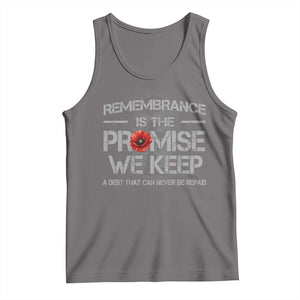 Remembrance Is The Promise We Keep Tank Top Memorial Day TS11 Deep Heather Print Your Wear