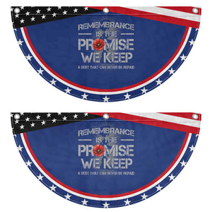 Remembrance Is The Promise We Keep Patriotic Fan Flag Memorial Day TS11 2pcs pack Classic Navy Print Your Wear