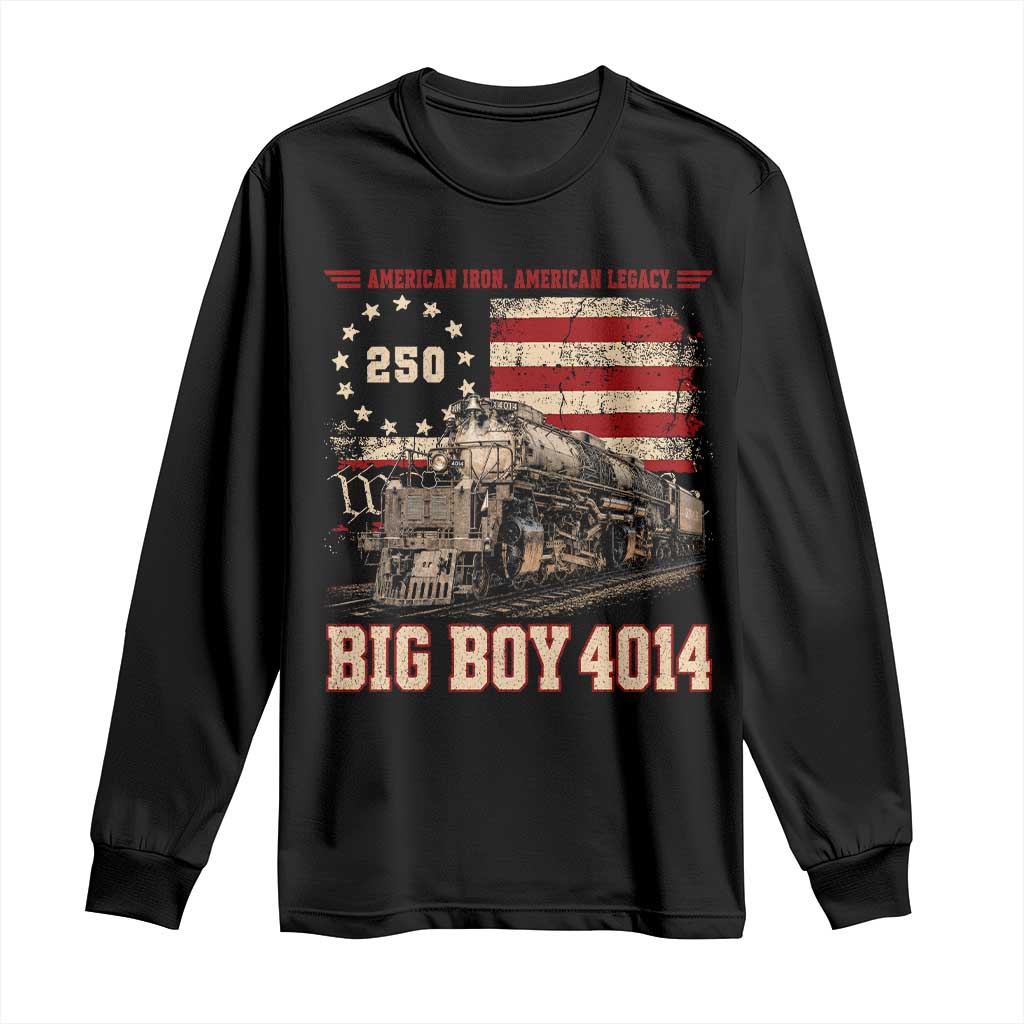 Train USA 250th Anniversary Long Sleeve Shirt American Iron Legacy Steam Locomotive Railroad Train Engine TS11 Black Print Your Wear